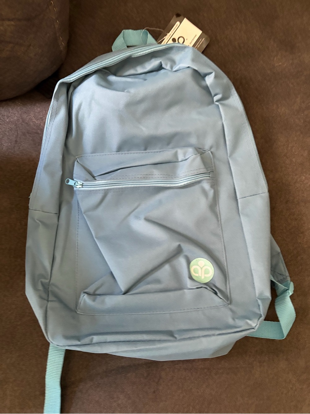 Kids Light Blue Backpack with Front Pocket